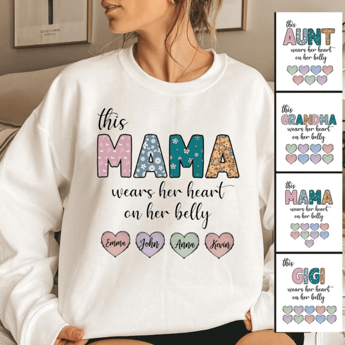 Herzensmama - Personalisiertes Sweatshirt - GiftHaus
