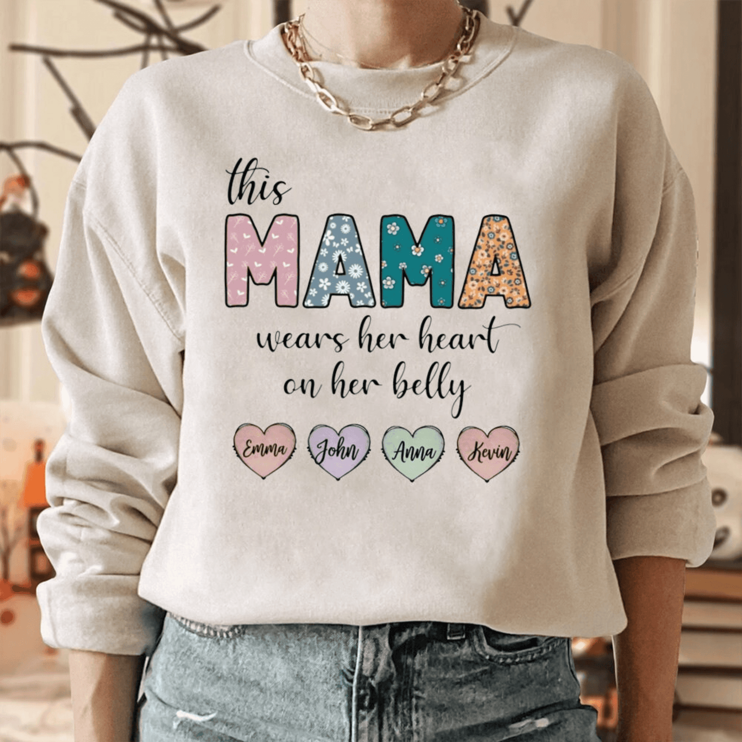 Herzensmama - Personalisiertes Sweatshirt - GiftHaus
