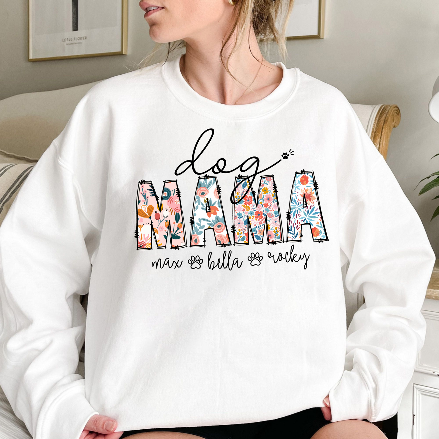 Hunde-Mama Blumenliebe - Personalisierbares Geschenk zum Muttertag