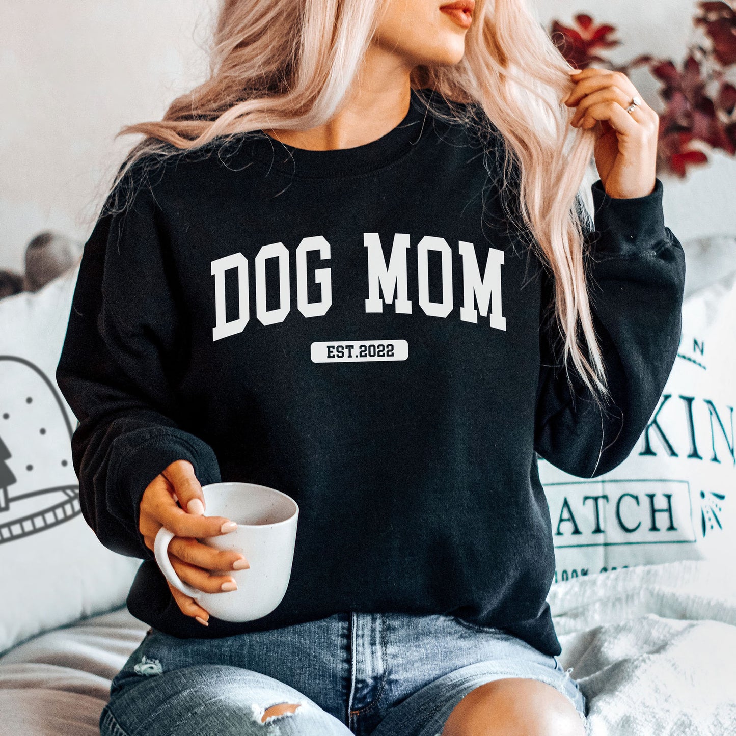Personalisiertes Hundemama Sweatshirt - Geschenk für Hundeliebhaber