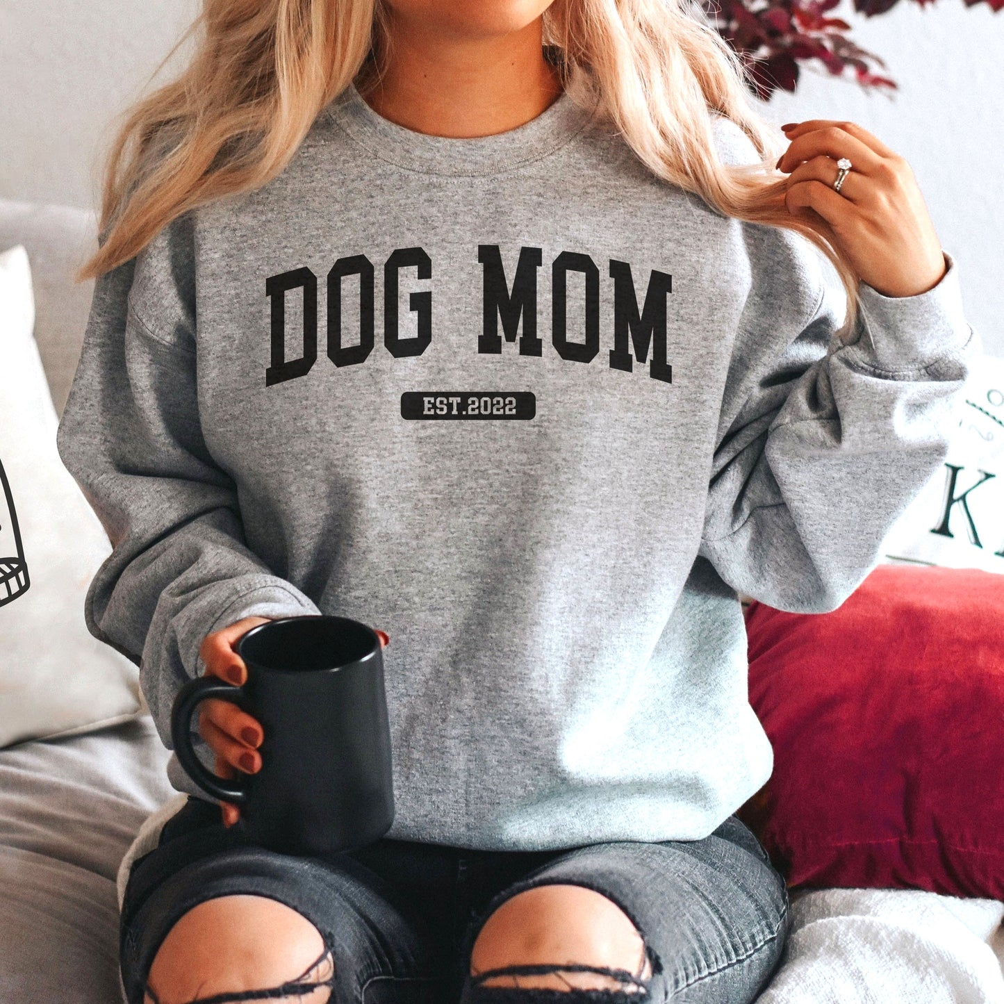 Personalisiertes Hundemama Sweatshirt - Geschenk für Hundeliebhaber