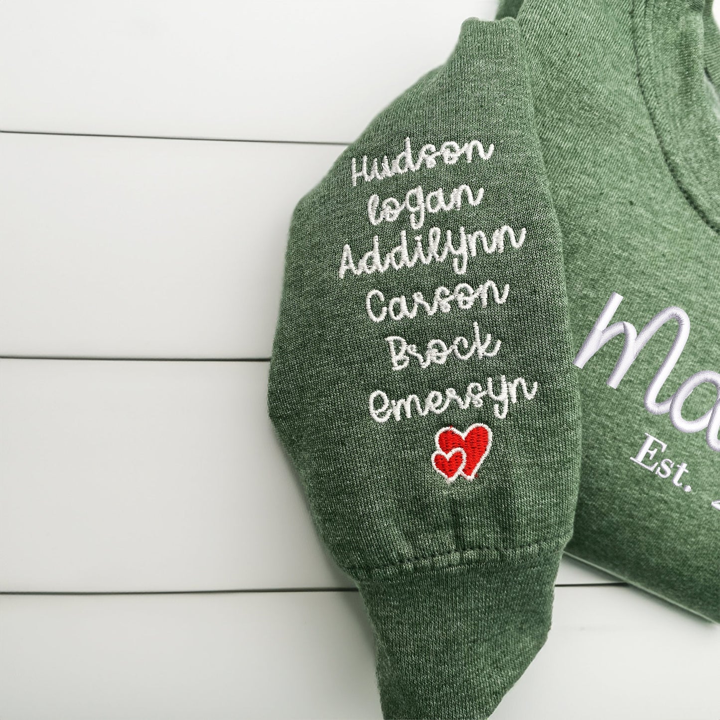 Besticktes Mama-Sweatshirt mit Kindernamen – Besonderes Geschenk für Mütter