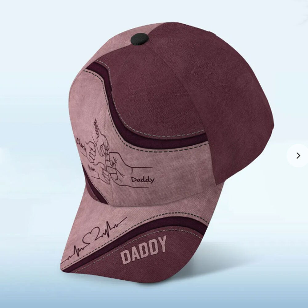 Personalized Fist Bump Daddy Classic Cap - Father's Day Gift