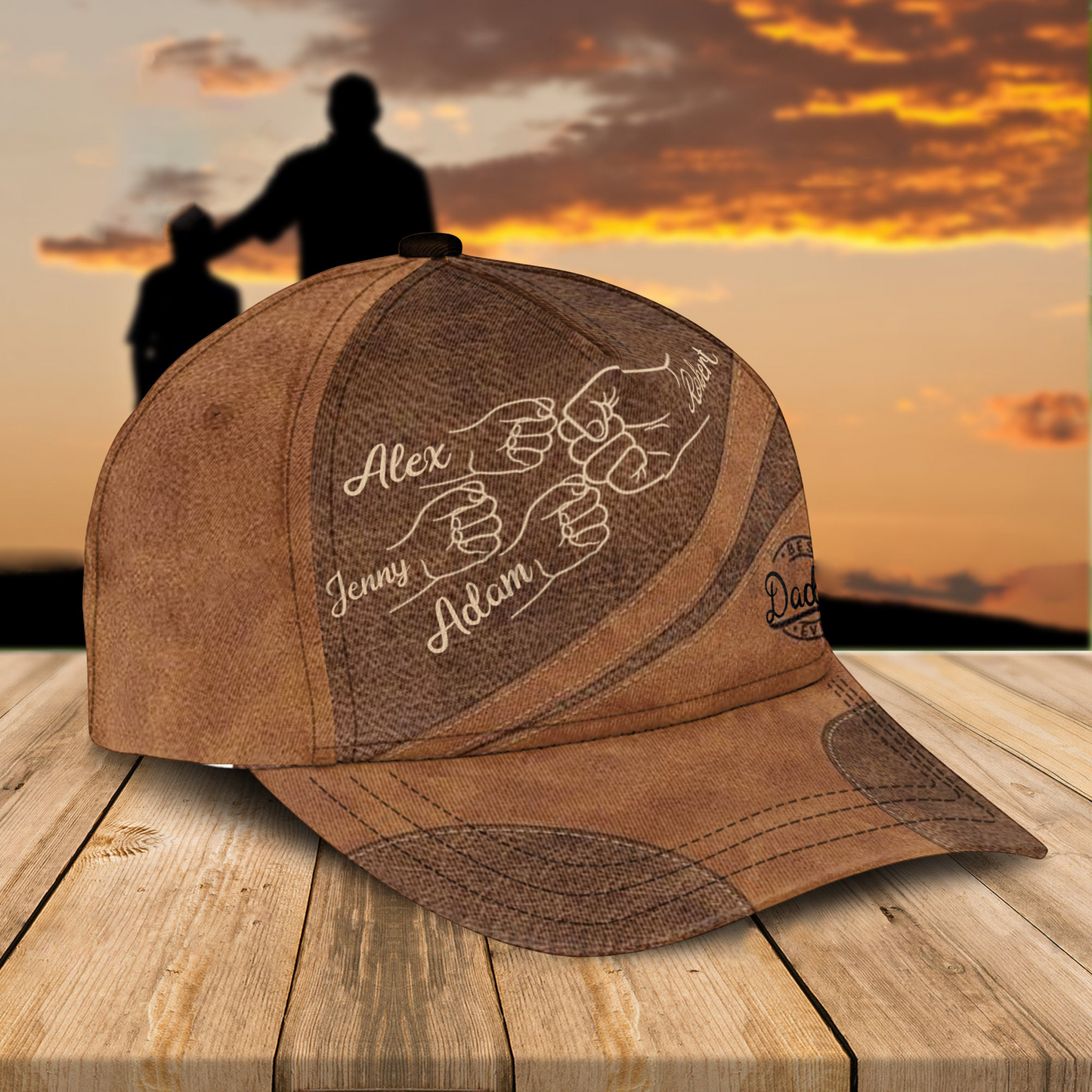 Best Dad Ever - Personalized Cap with Kid Names