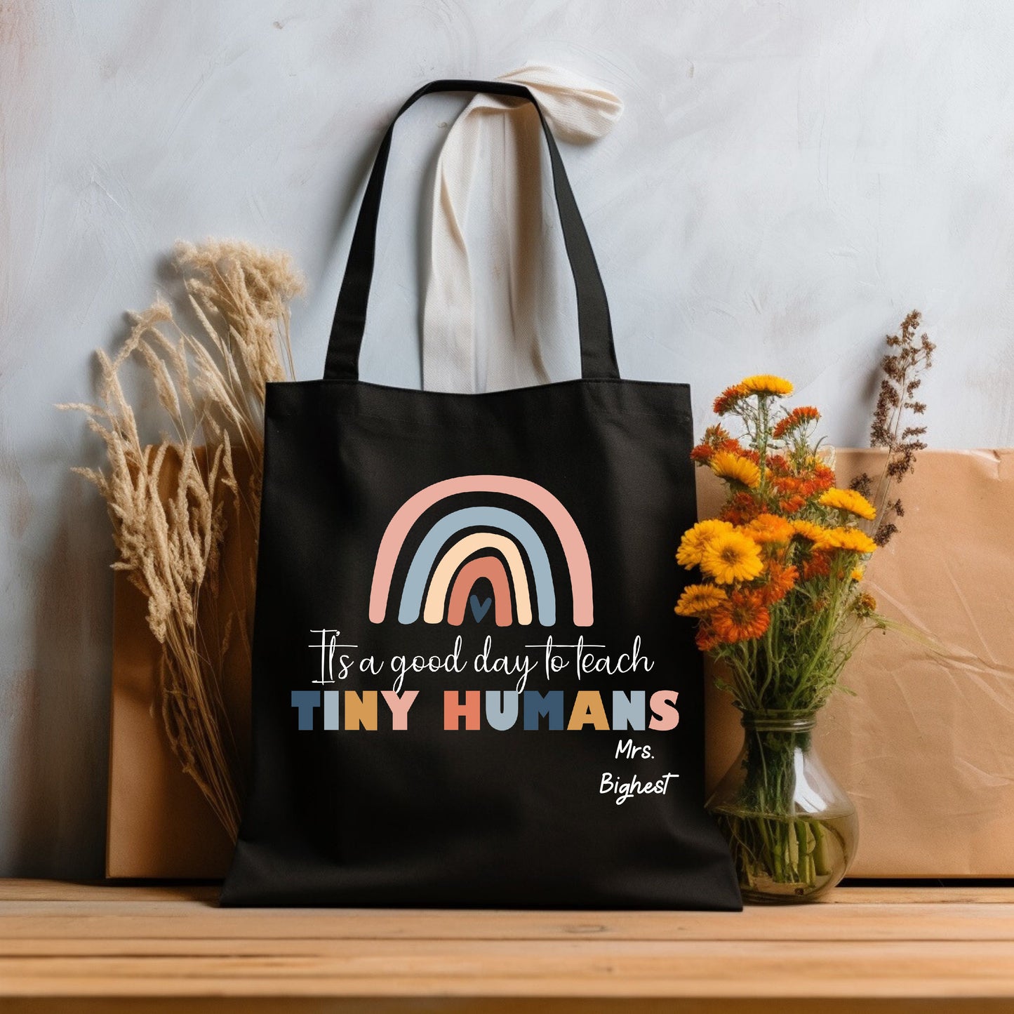 Personalisierte Tasche für Lehrerinnen zum Schulanfang