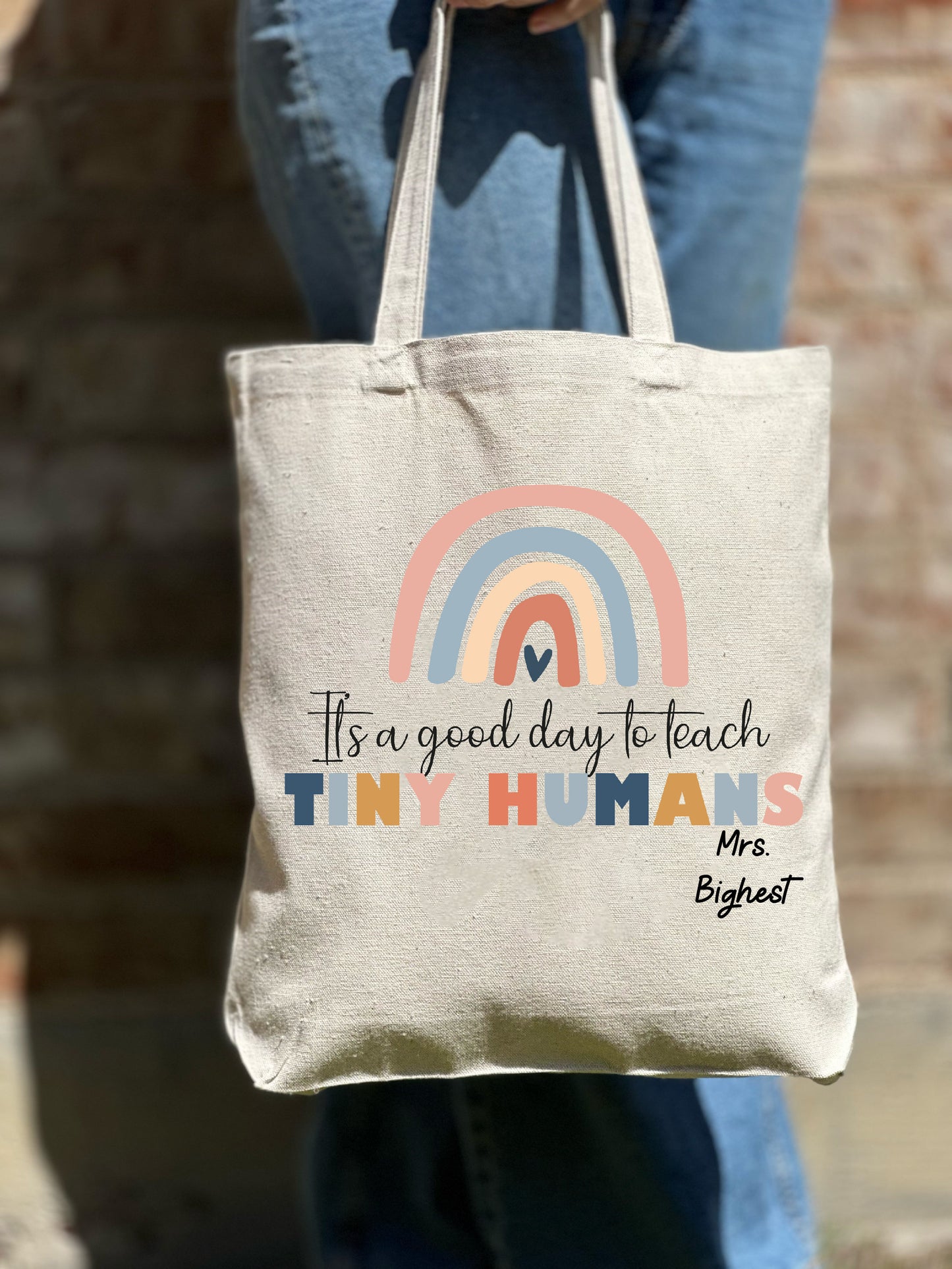 Personalisierte Tasche für Lehrerinnen zum Schulanfang