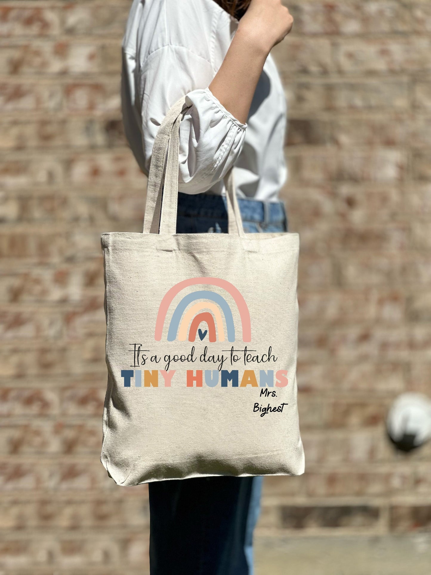 Personalisierte Tasche für Lehrerinnen zum Schulanfang