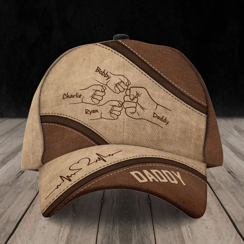 Personalized Fist Bump Daddy Classic Cap - Father's Day Gift