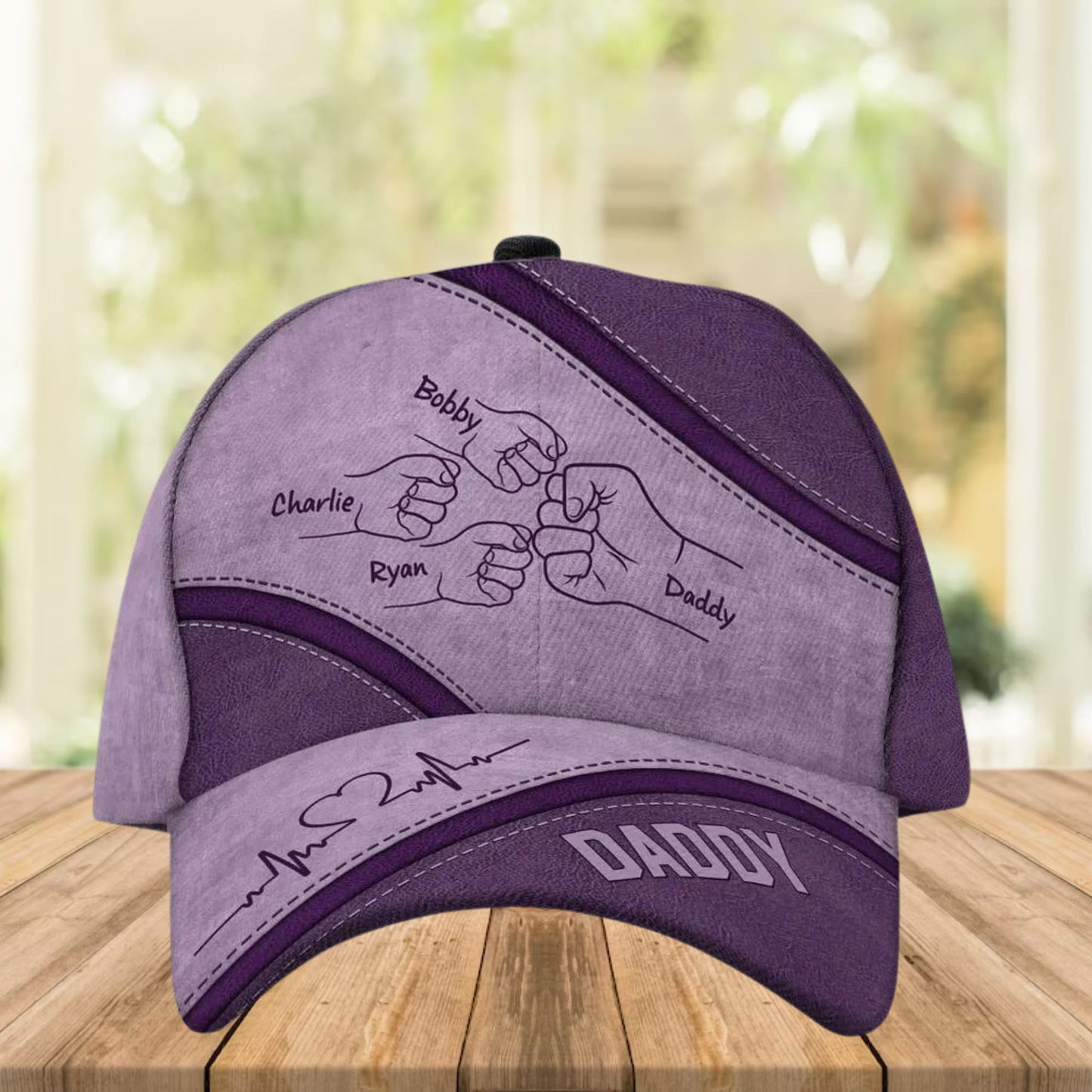 Personalized Fist Bump Daddy Classic Cap - Father's Day Gift