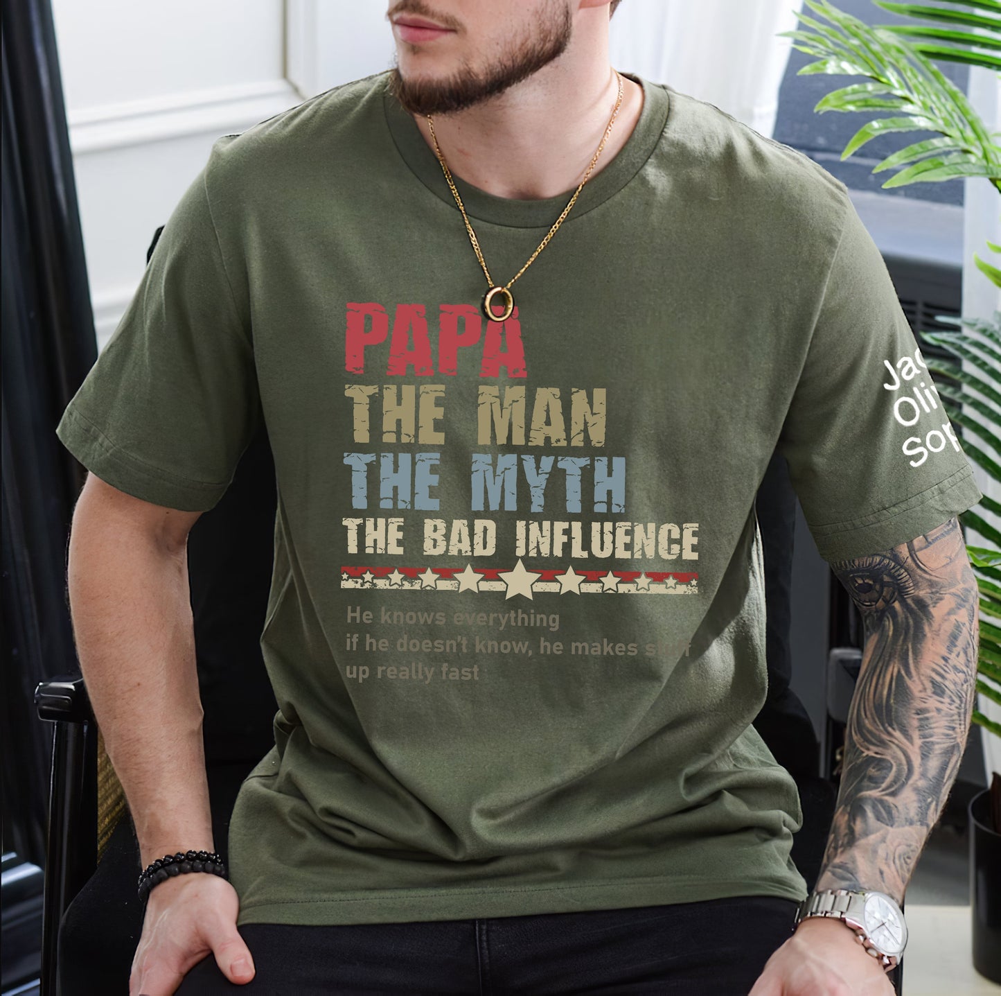 Papa: The Legend Personalized with Children's Names