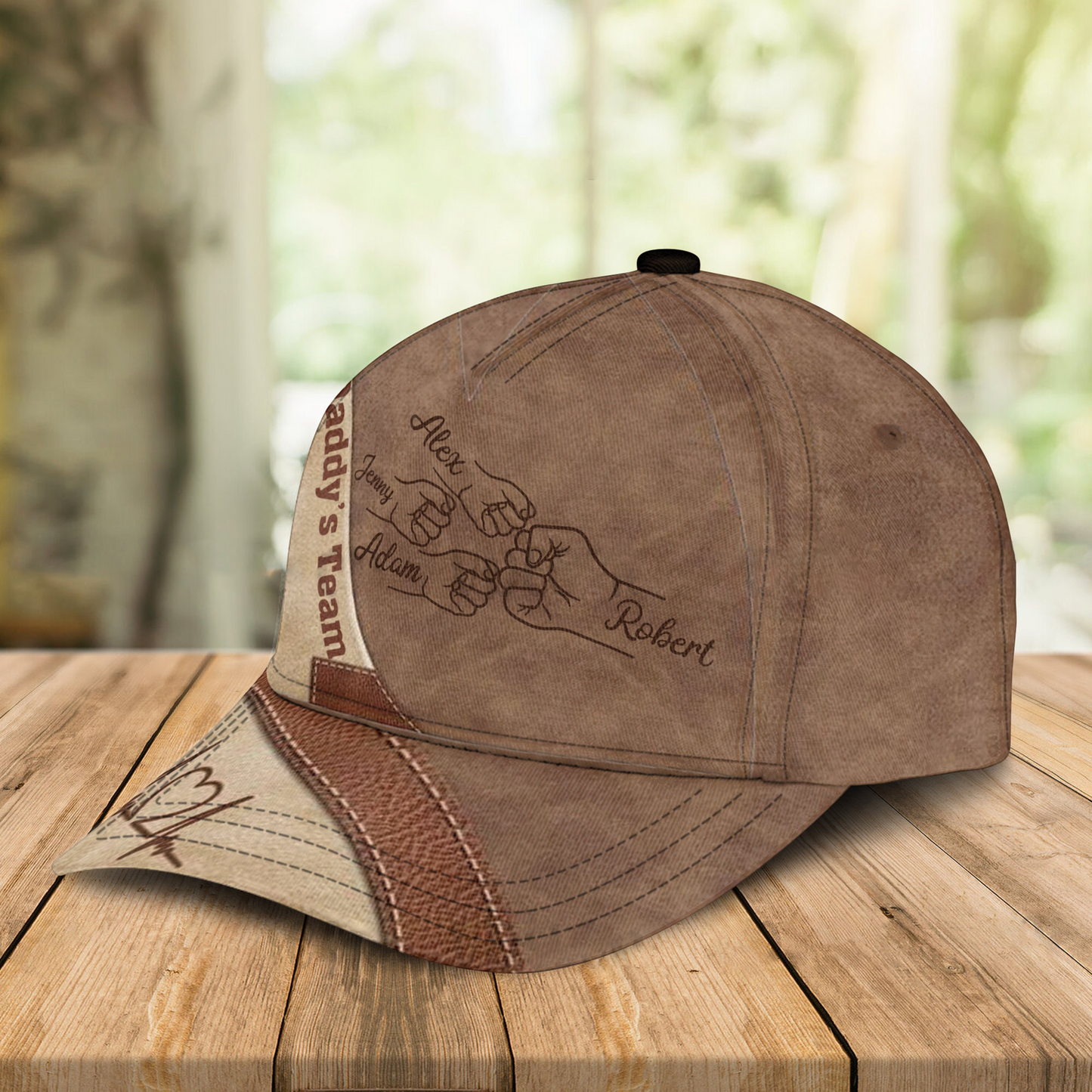 Best Dad Classic Cap - Personalized All Over Print Hat with Kid Names