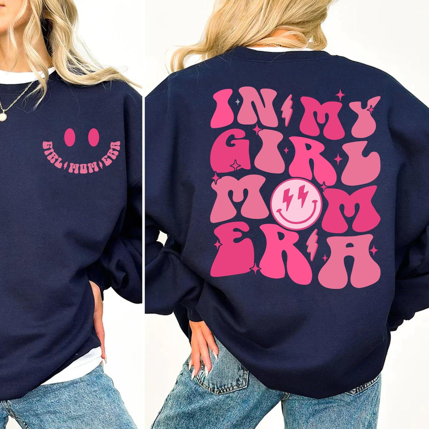 In meinem Mädchen Mama Ära Crewneck Sweatshirt, Mama Geschenk - GiftHaus