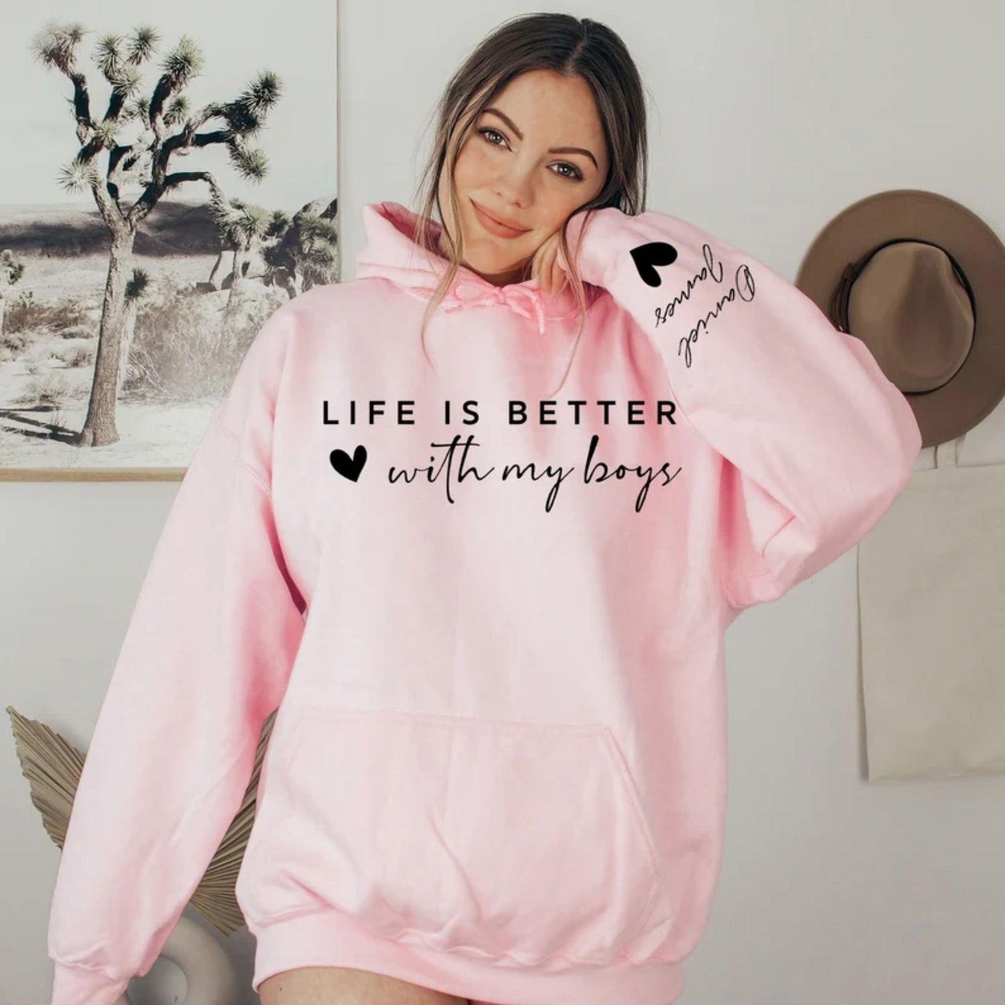 Individuelles Mit meinen Jungs ist das Leben besser Pullover und Kapuzenpullover - GiftHaus
