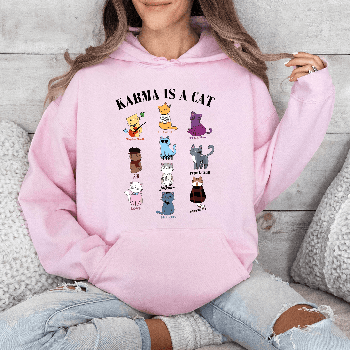 Karma ist eine Katze - Musikalische Katzen-Sweatshirts - GiftHaus