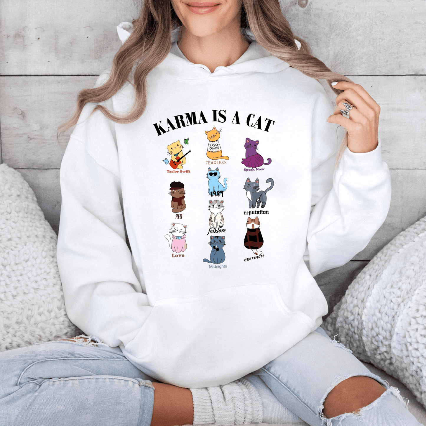 Karma ist eine Katze - Musikalische Katzen-Sweatshirts - GiftHaus