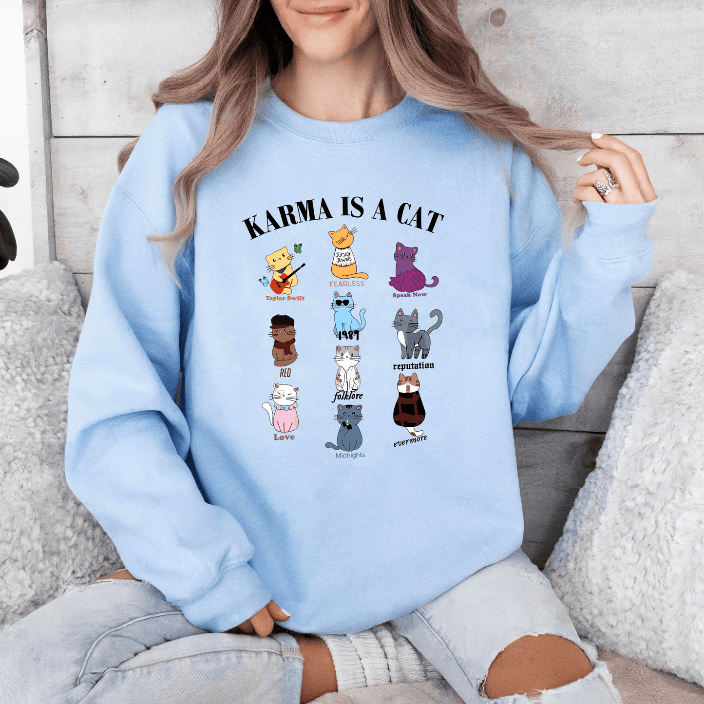Karma ist eine Katze - Musikalische Katzen-Sweatshirts - GiftHaus