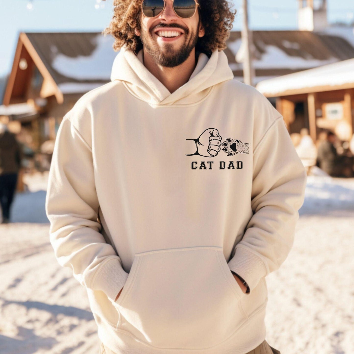 Katzen Papa Hoodie – Geschenk für Katzen Papa - GiftHaus