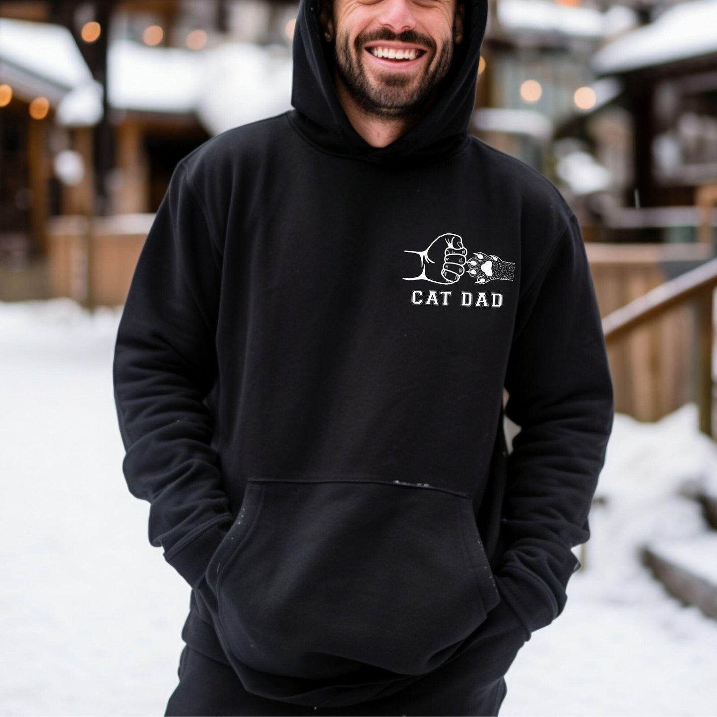 Katzen Papa Hoodie – Geschenk für Katzen Papa - GiftHaus