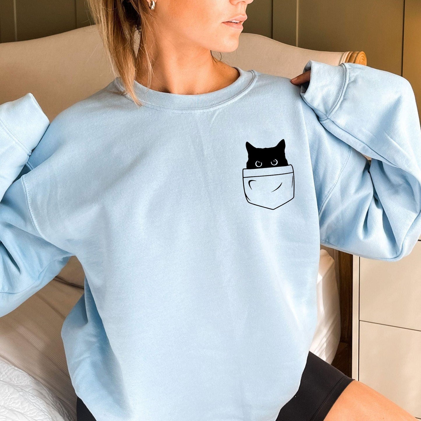 Katzentaschen Sweatshirt - Lustiges Katzen Shirt - GiftHaus
