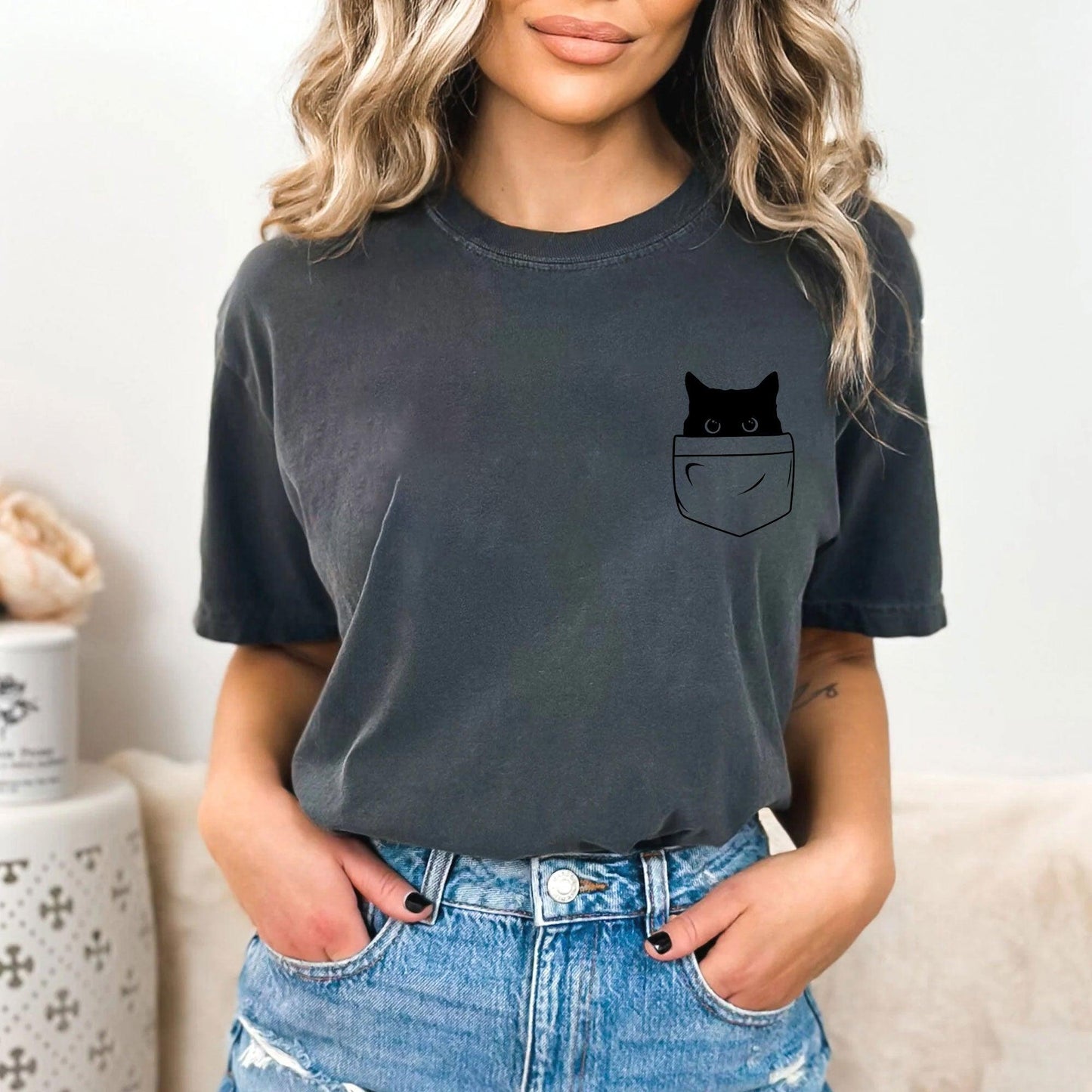 Katzentaschen Sweatshirt - Lustiges Katzen Shirt - GiftHaus
