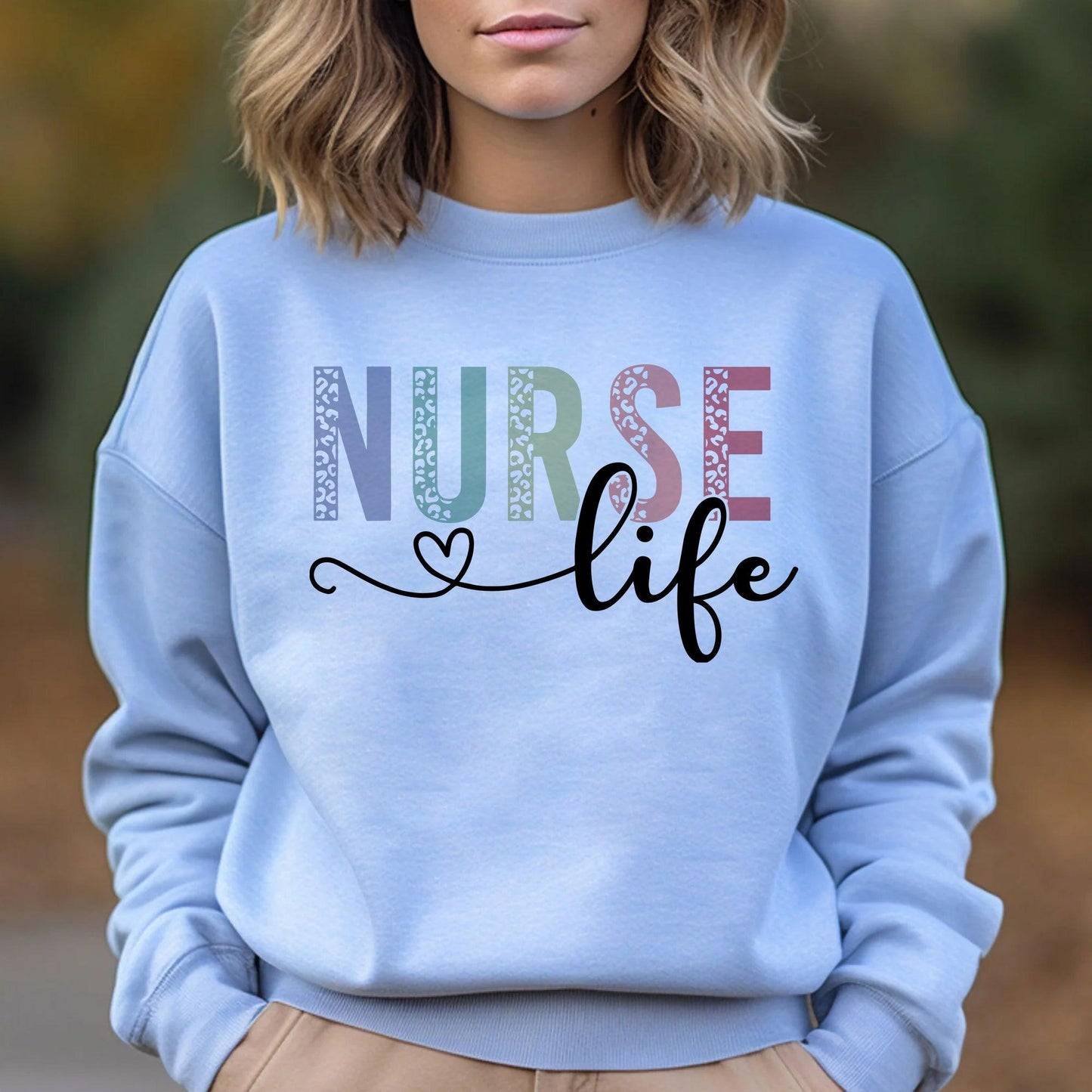 Krankenschwester Life Leopard Sweatshirt - Geschenk für Krankenschwester - GiftHaus