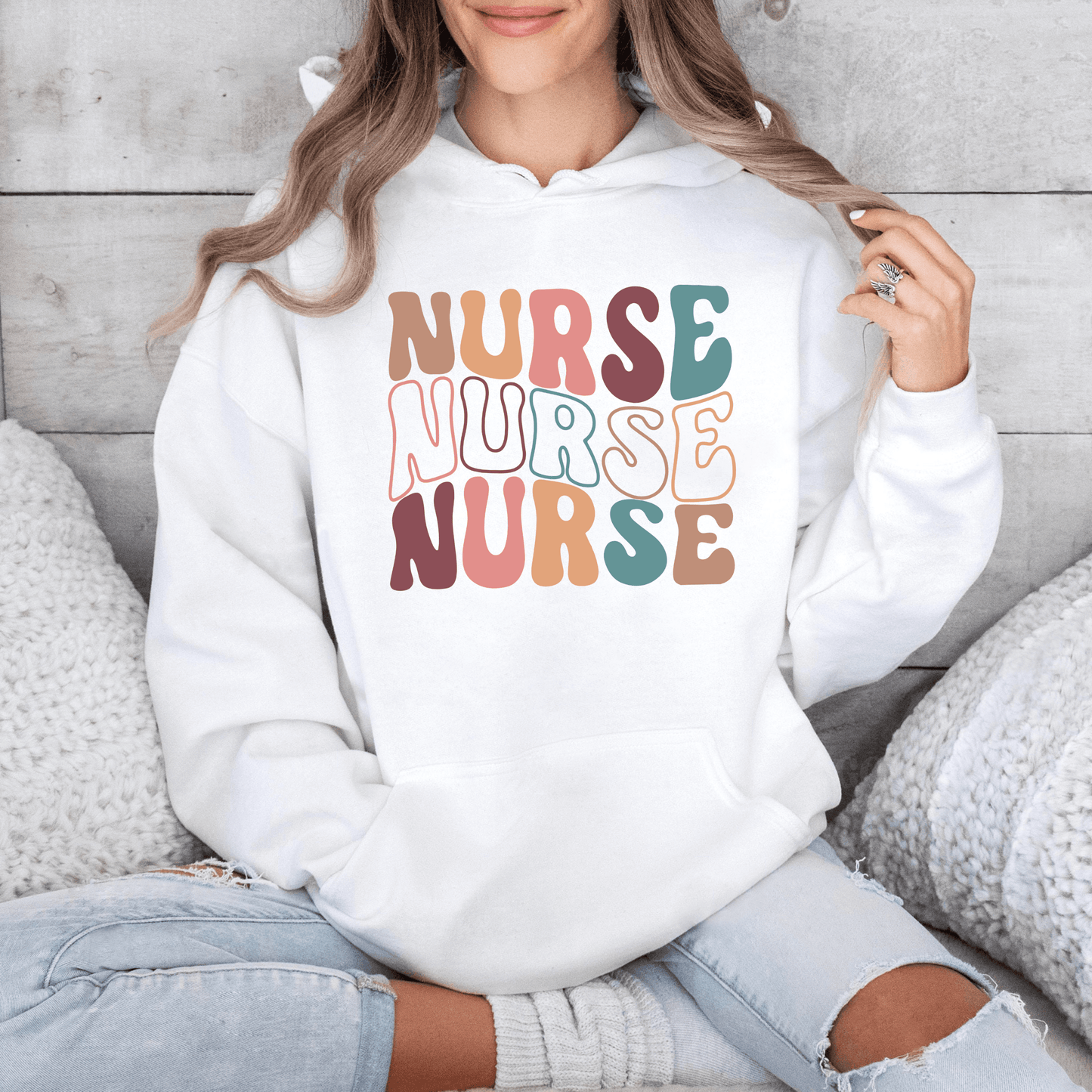 Krankenschwester Sweatshirt - Bunt und Motivierend - GiftHaus