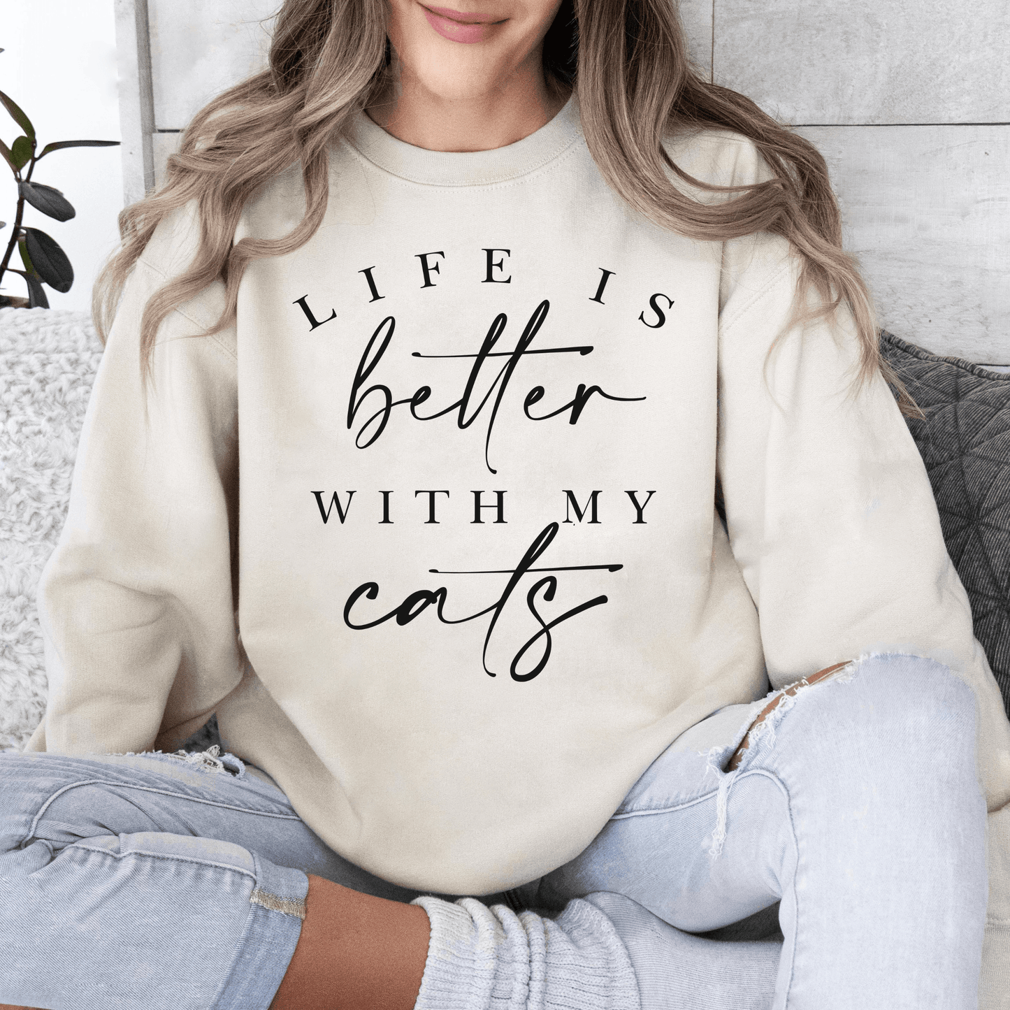 Leben ist Besser mit meinen Katzen - Geschenk für Katzenmamas - GiftHaus
