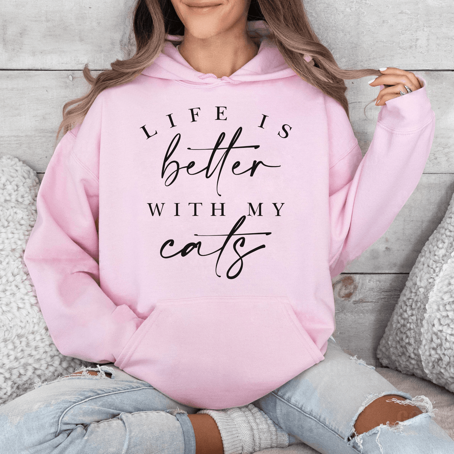 Leben ist Besser mit meinen Katzen - Geschenk für Katzenmamas - GiftHaus