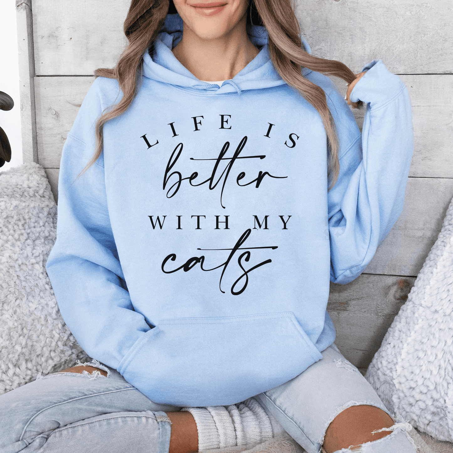 Leben ist Besser mit meinen Katzen - Geschenk für Katzenmamas - GiftHaus