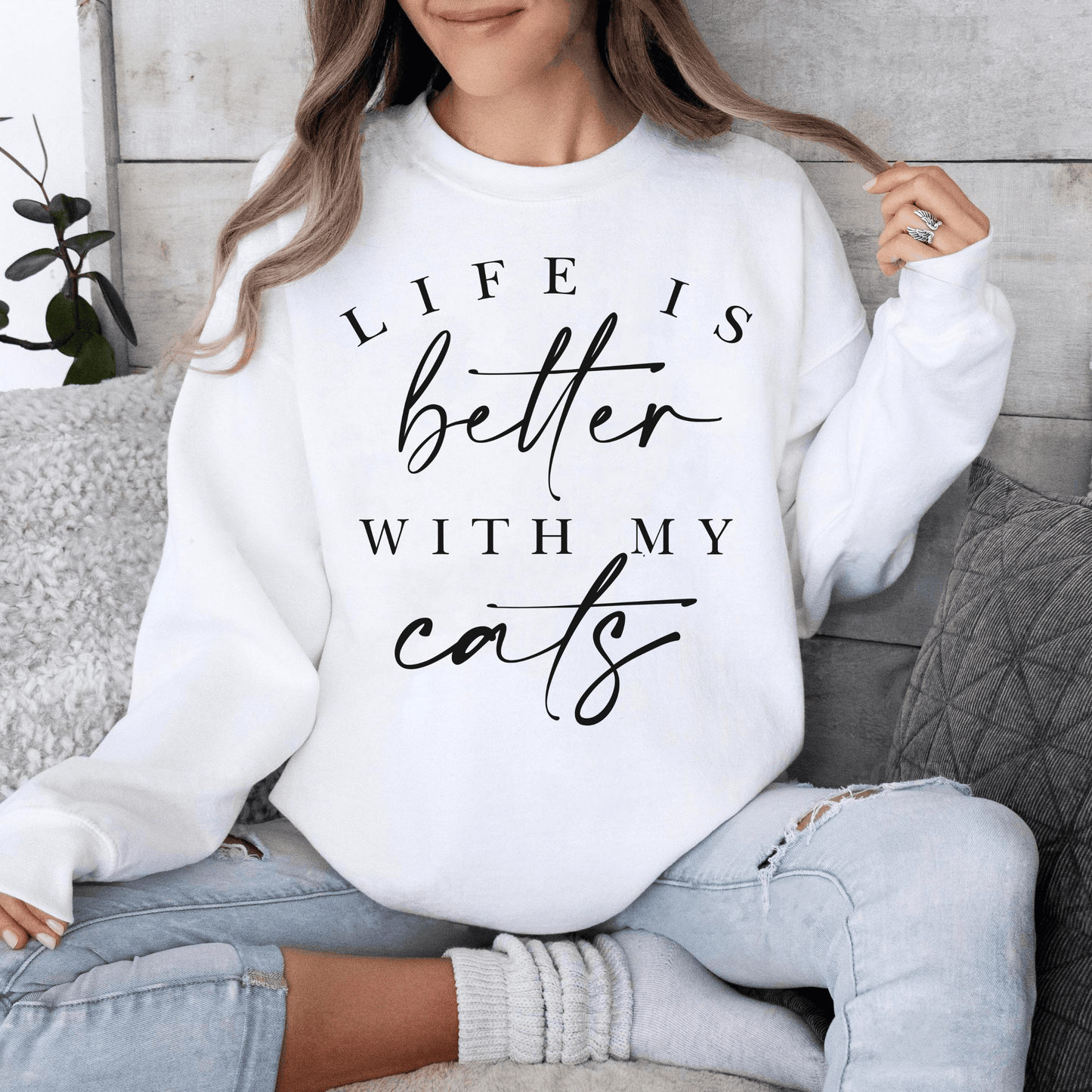 Leben ist Besser mit meinen Katzen - Geschenk für Katzenmamas - GiftHaus
