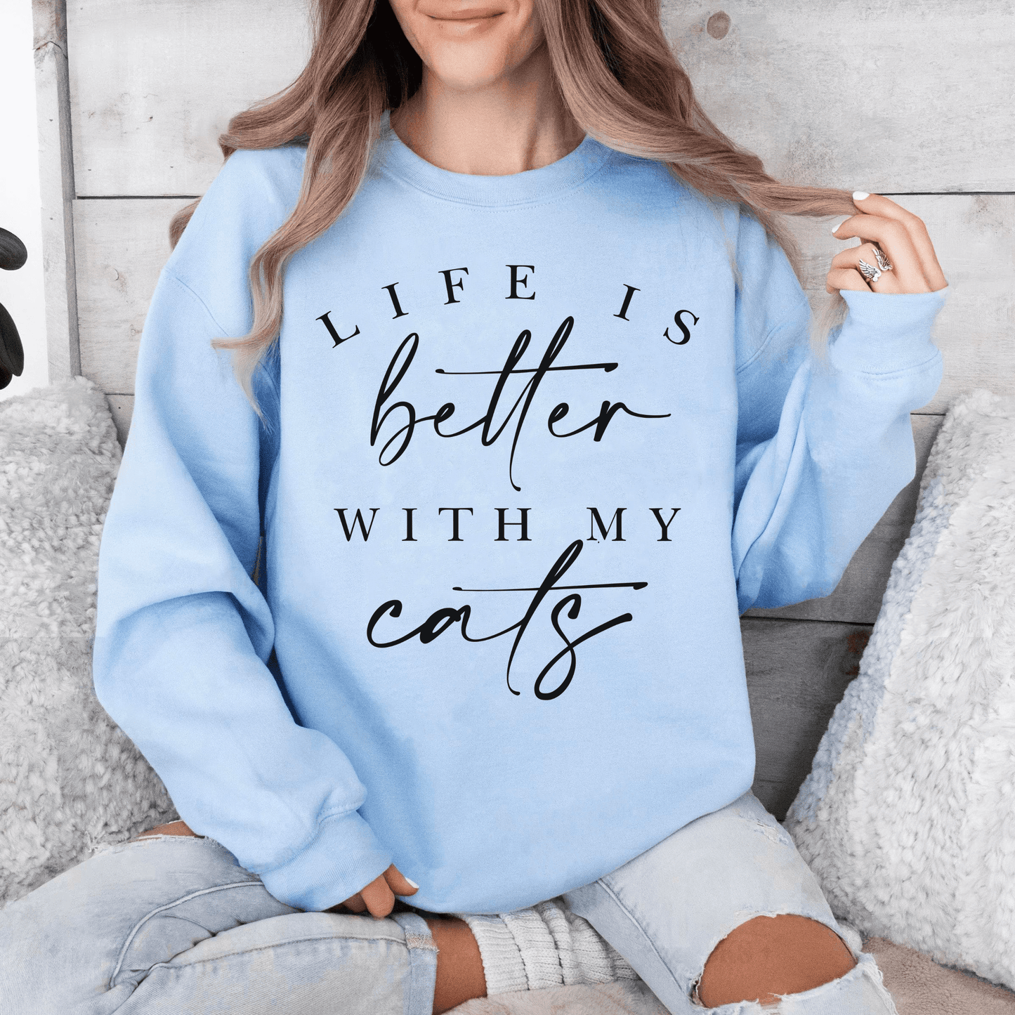 Leben ist Besser mit meinen Katzen - Geschenk für Katzenmamas - GiftHaus