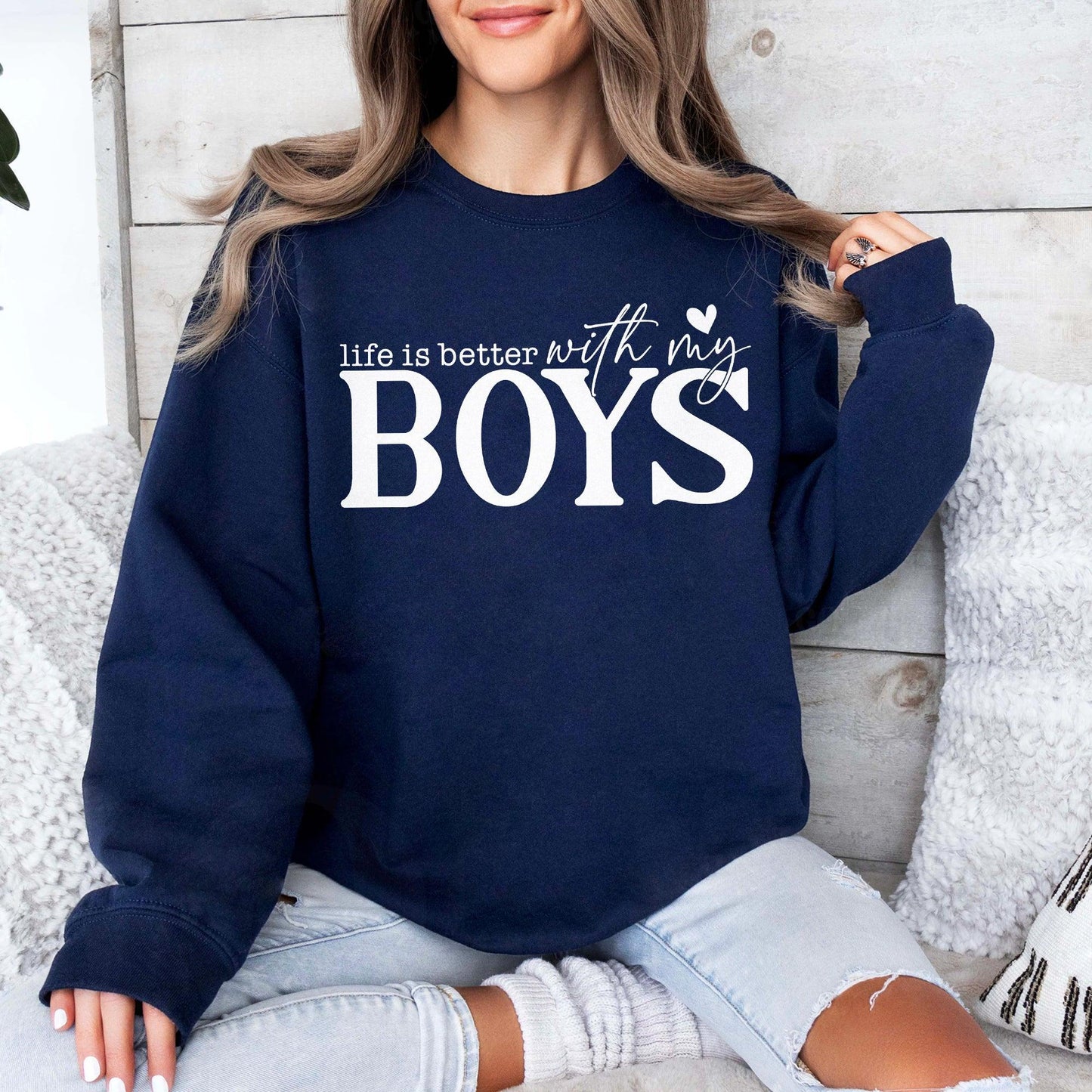 Life is Better With My Boys Shirt - Mom of Boys Gift - GiftHaus
