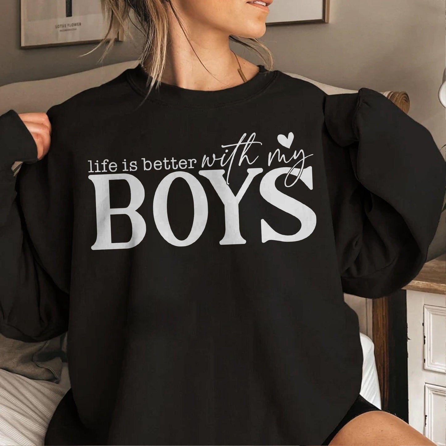 Life is Better With My Boys Shirt - Mom of Boys Gift - GiftHaus