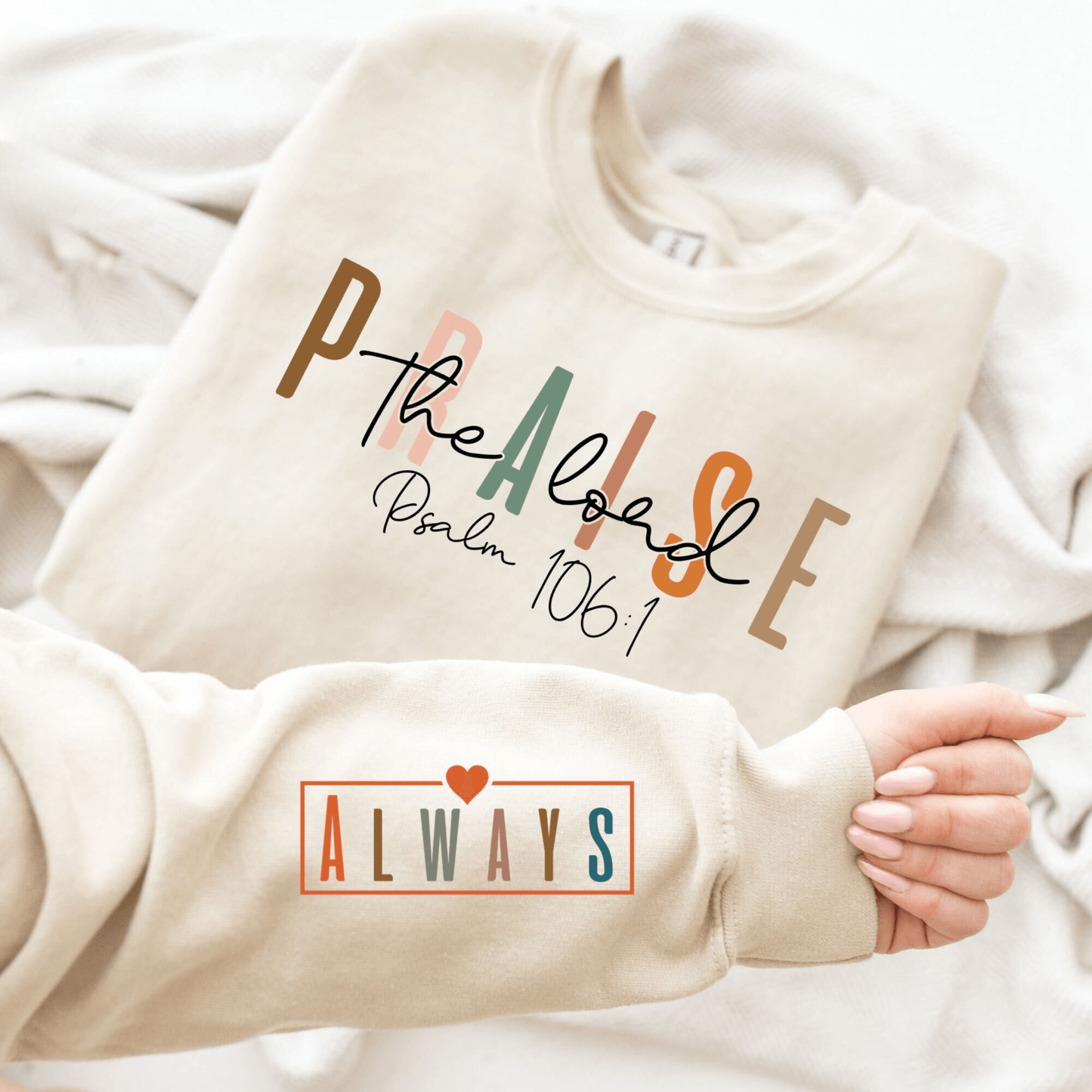 Lobet den Herrn Sweatshirt - Psalm 106:1 Inspirierendes Geschenk - GiftHaus
