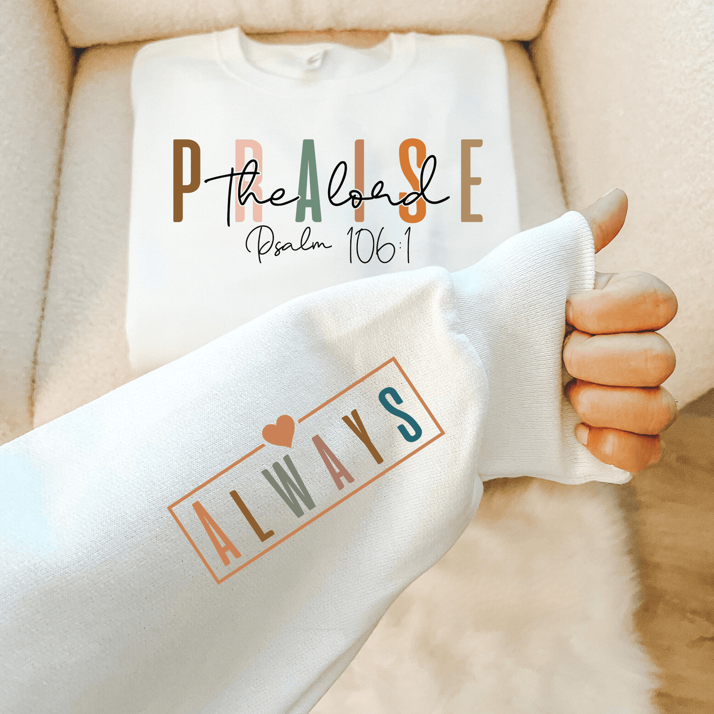 Lobet den Herrn Sweatshirt - Psalm 106:1 Inspirierendes Geschenk - GiftHaus