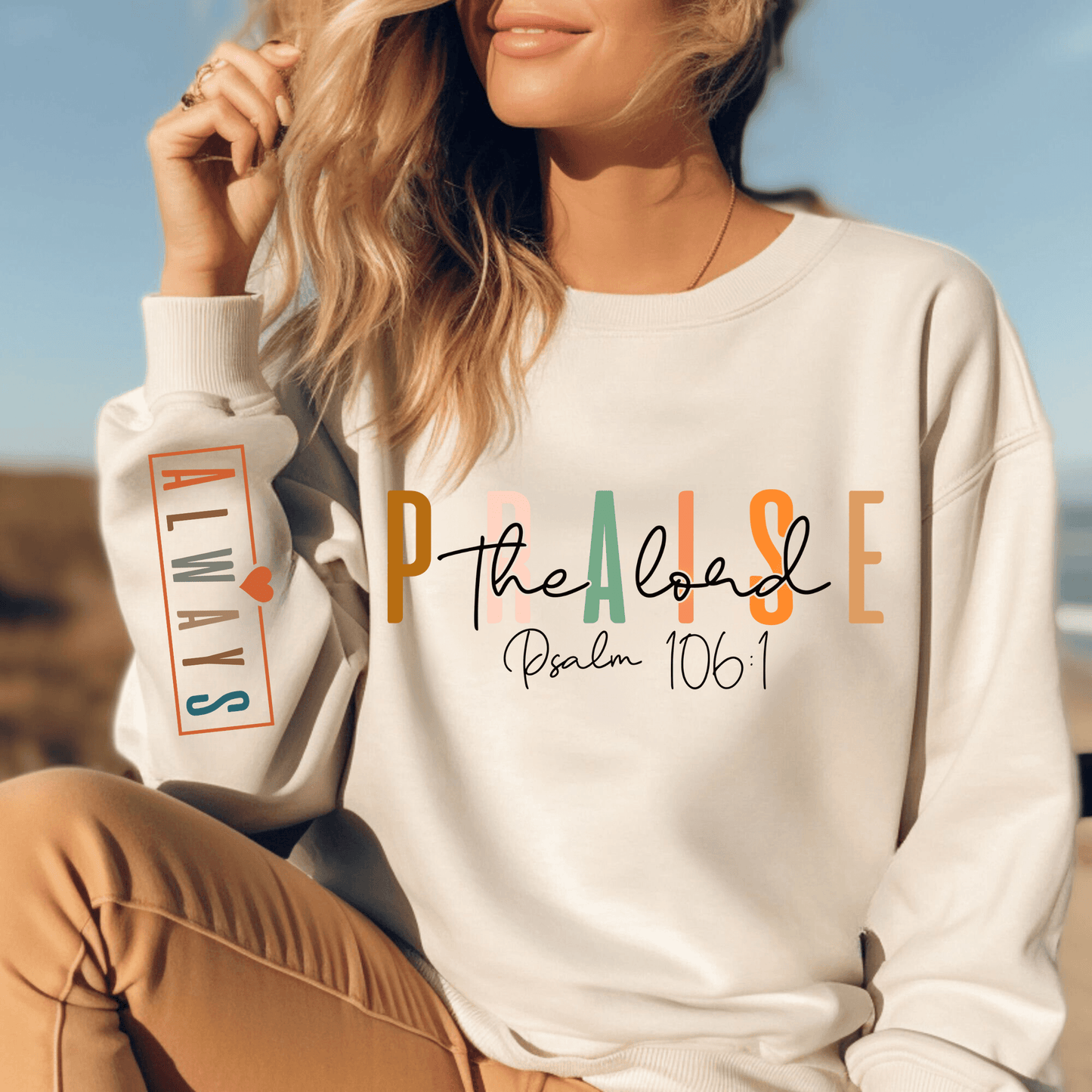 Lobet den Herrn Sweatshirt - Psalm 106:1 Inspirierendes Geschenk - GiftHaus