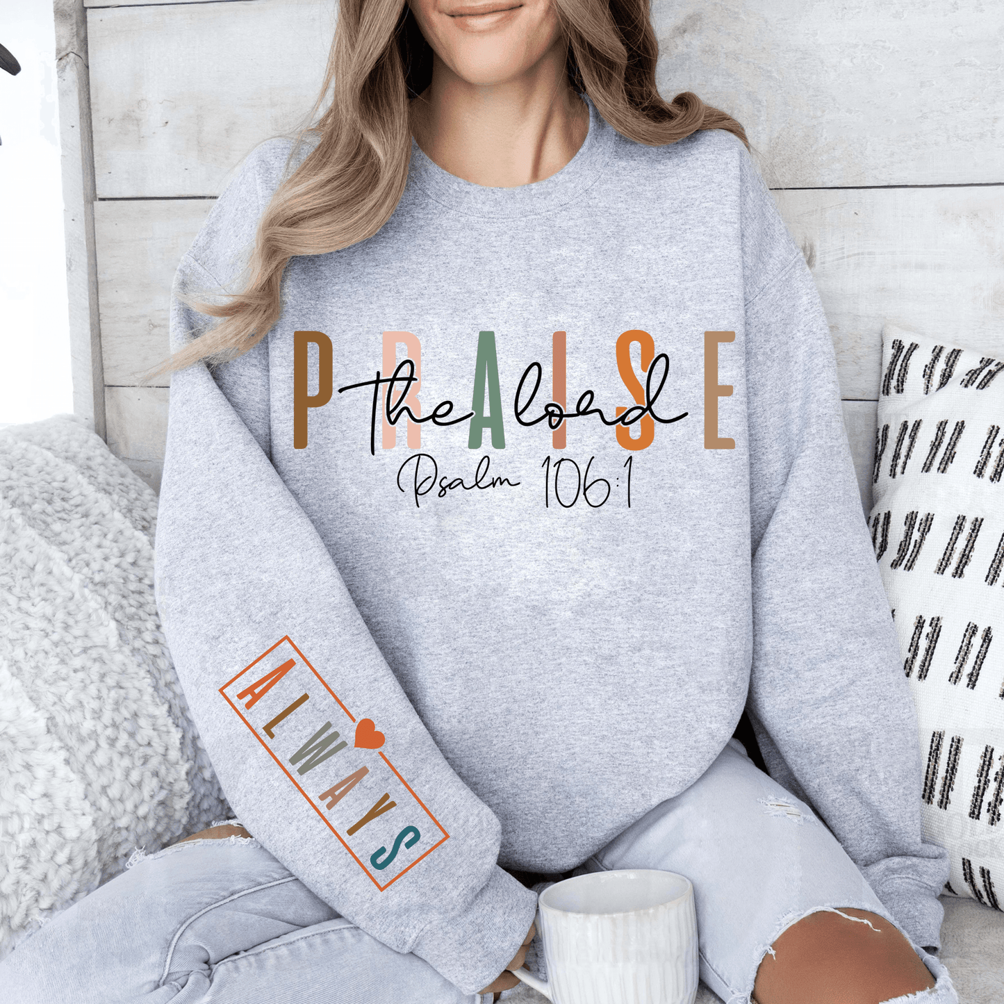 Lobet den Herrn Sweatshirt - Psalm 106:1 Inspirierendes Geschenk - GiftHaus