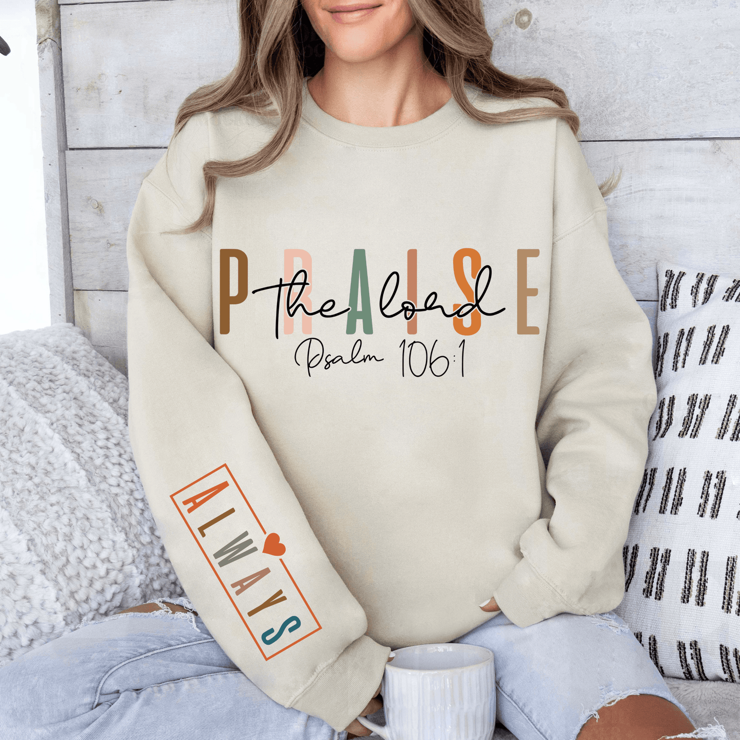 Lobet den Herrn Sweatshirt - Psalm 106:1 Inspirierendes Geschenk - GiftHaus