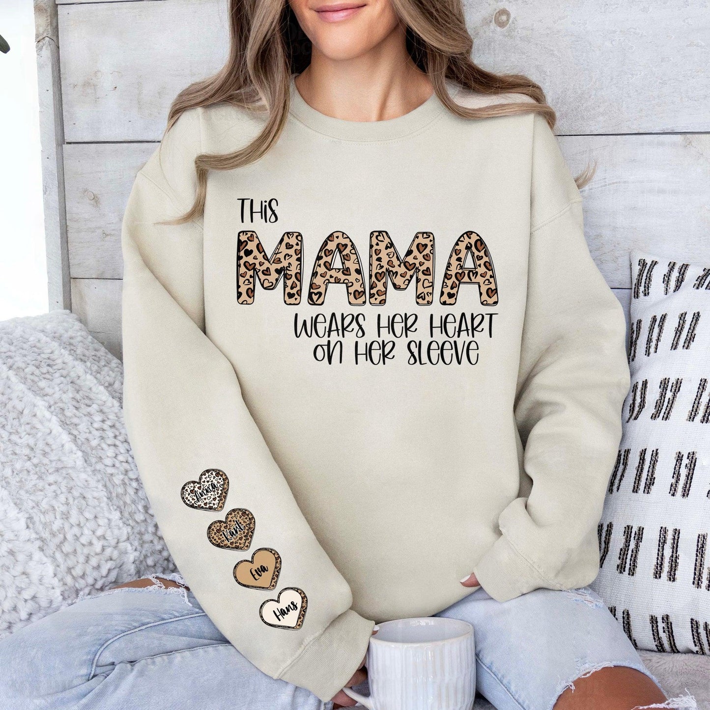 Mama Herz Sweatshirt – Modisches Statement für Mütter - GiftHaus