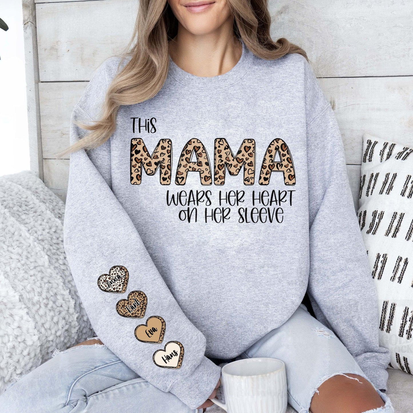 Mama Herz Sweatshirt – Modisches Statement für Mütter - GiftHaus