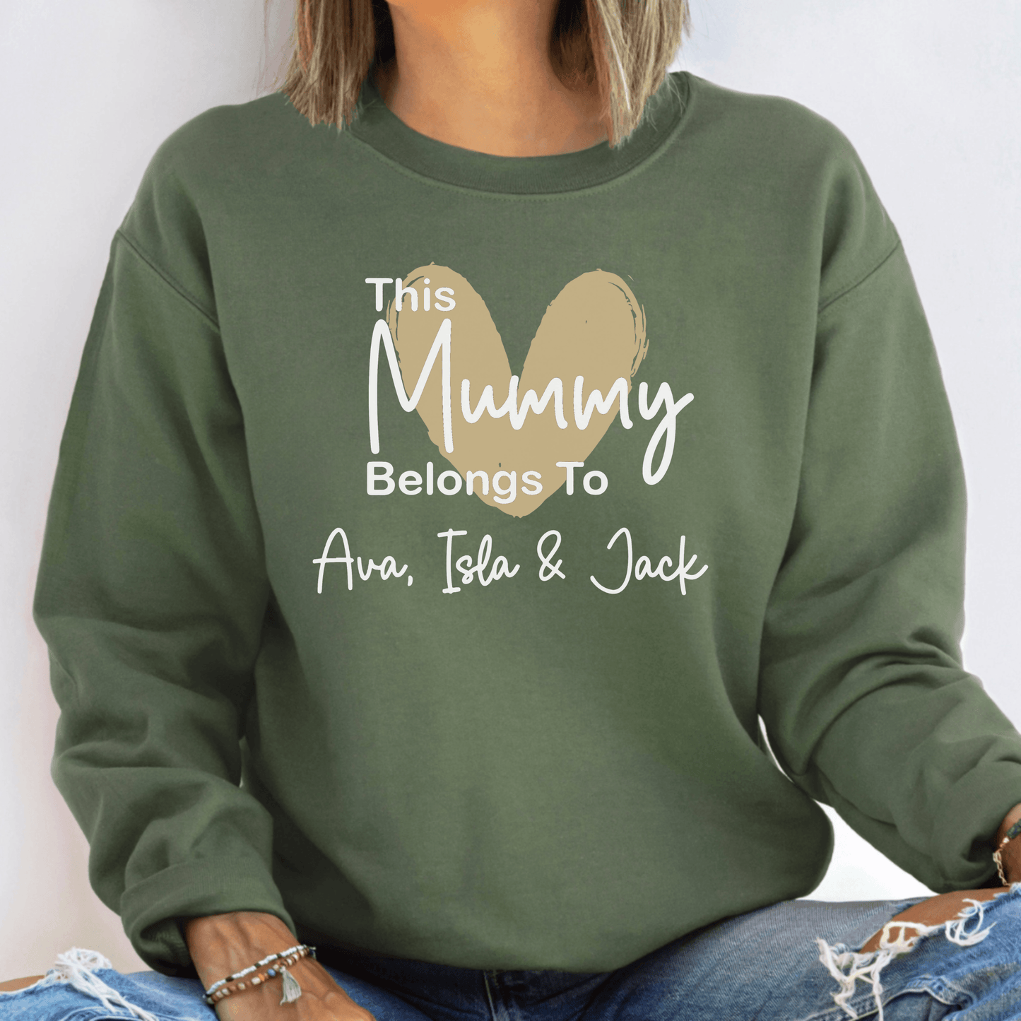 Mama-Kuschelhoodie, Herzstück Familie, Personalisiert mit Namen - GiftHaus