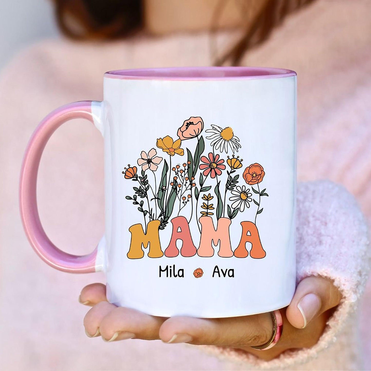 Mama Tasse mit Kindernamen - Kaffeetasse zum Muttertag - GiftHaus