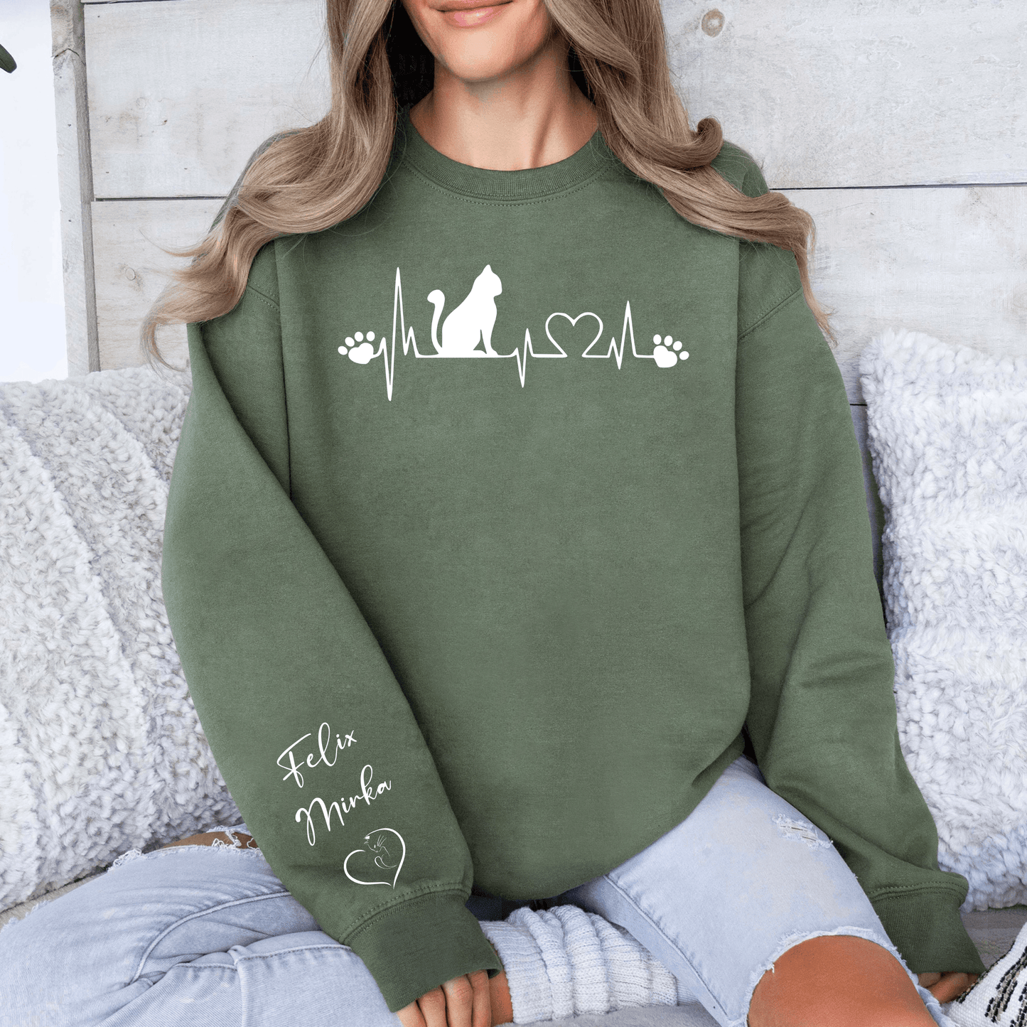 Mein Herz Schlägt Hund - Personalisierter Hundeliebhaber-Pullover - GiftHaus