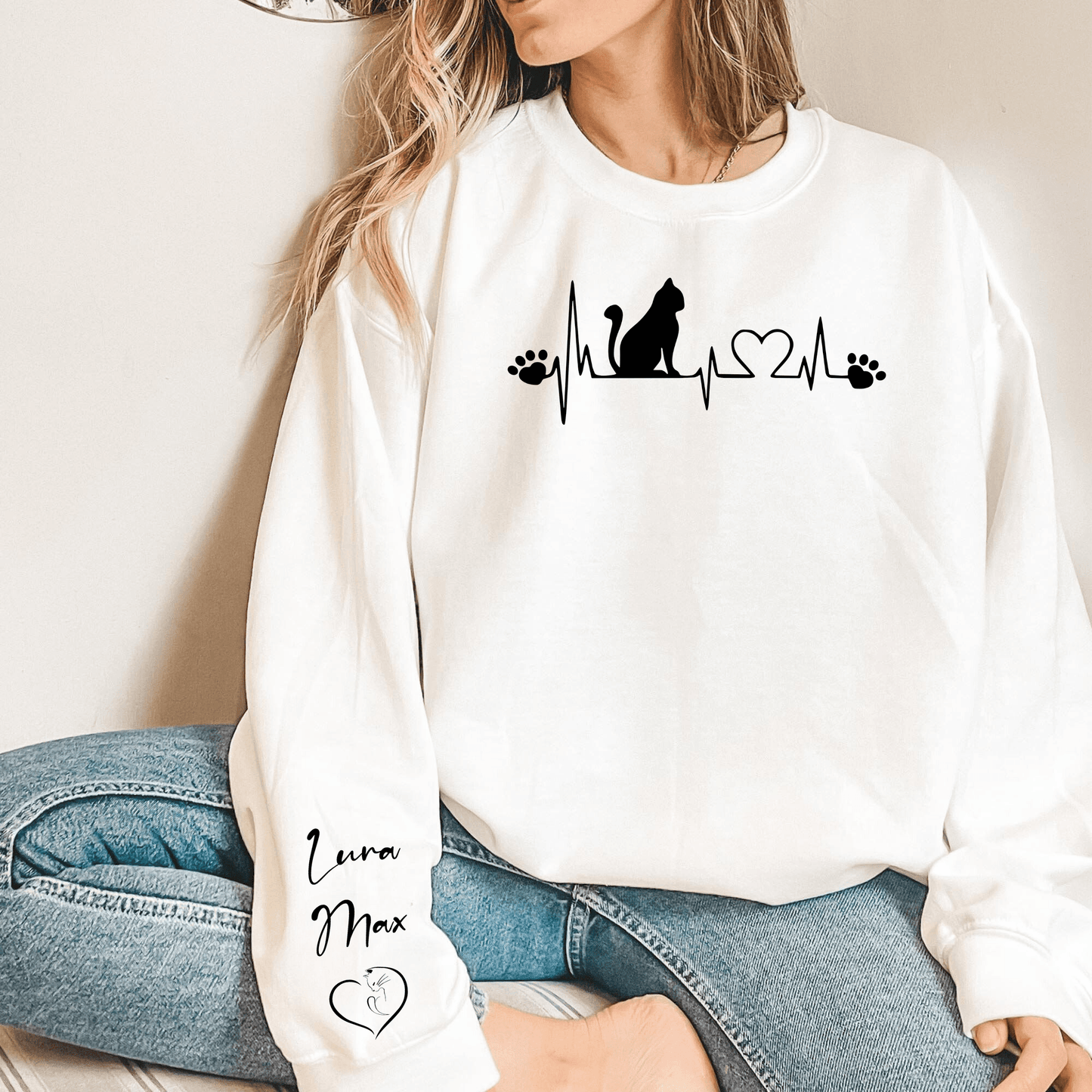 Mein Herz Schlägt Hund - Personalisierter Hundeliebhaber-Pullover - GiftHaus
