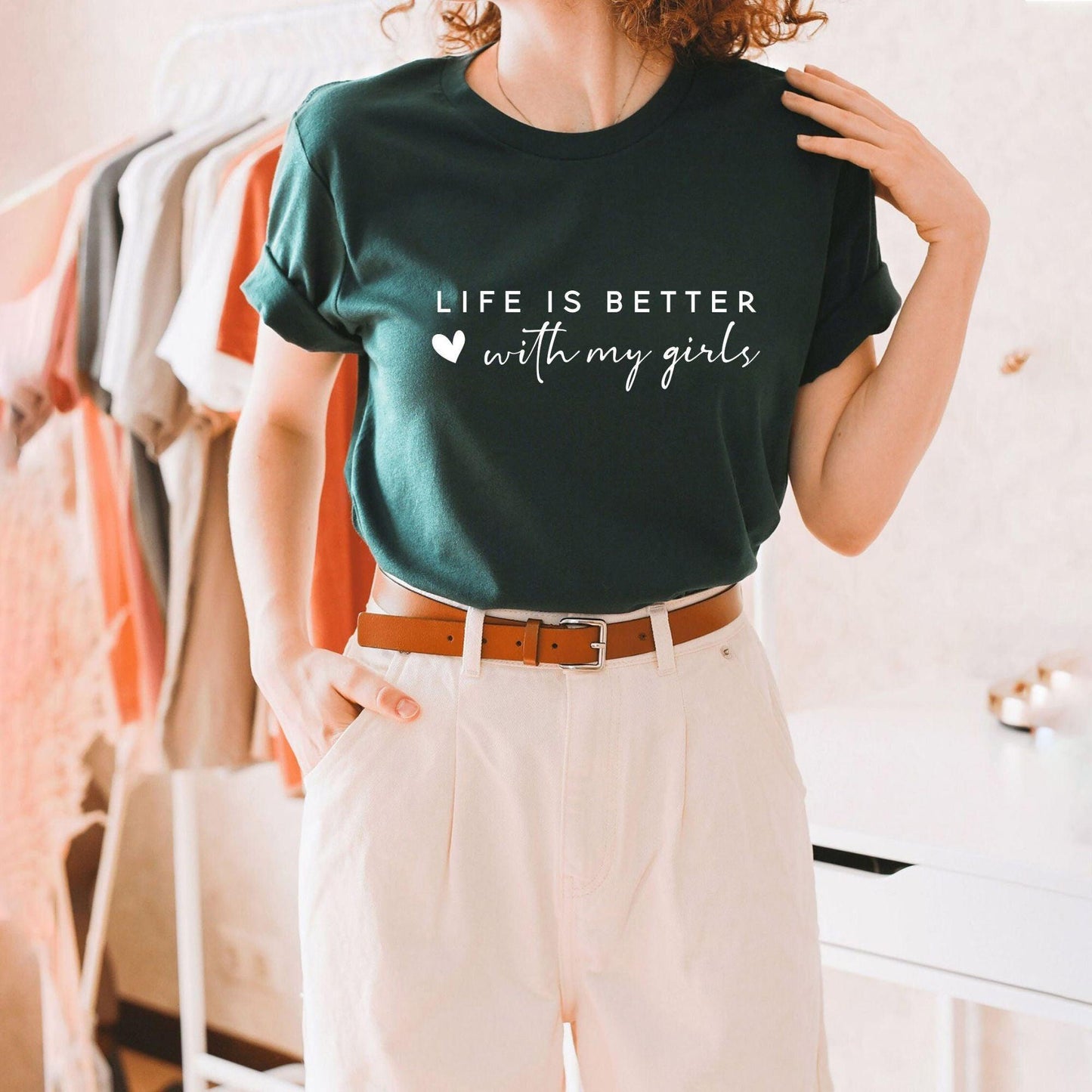 Das Leben ist besser mit meinem Mädchen, Geschenk für Mama