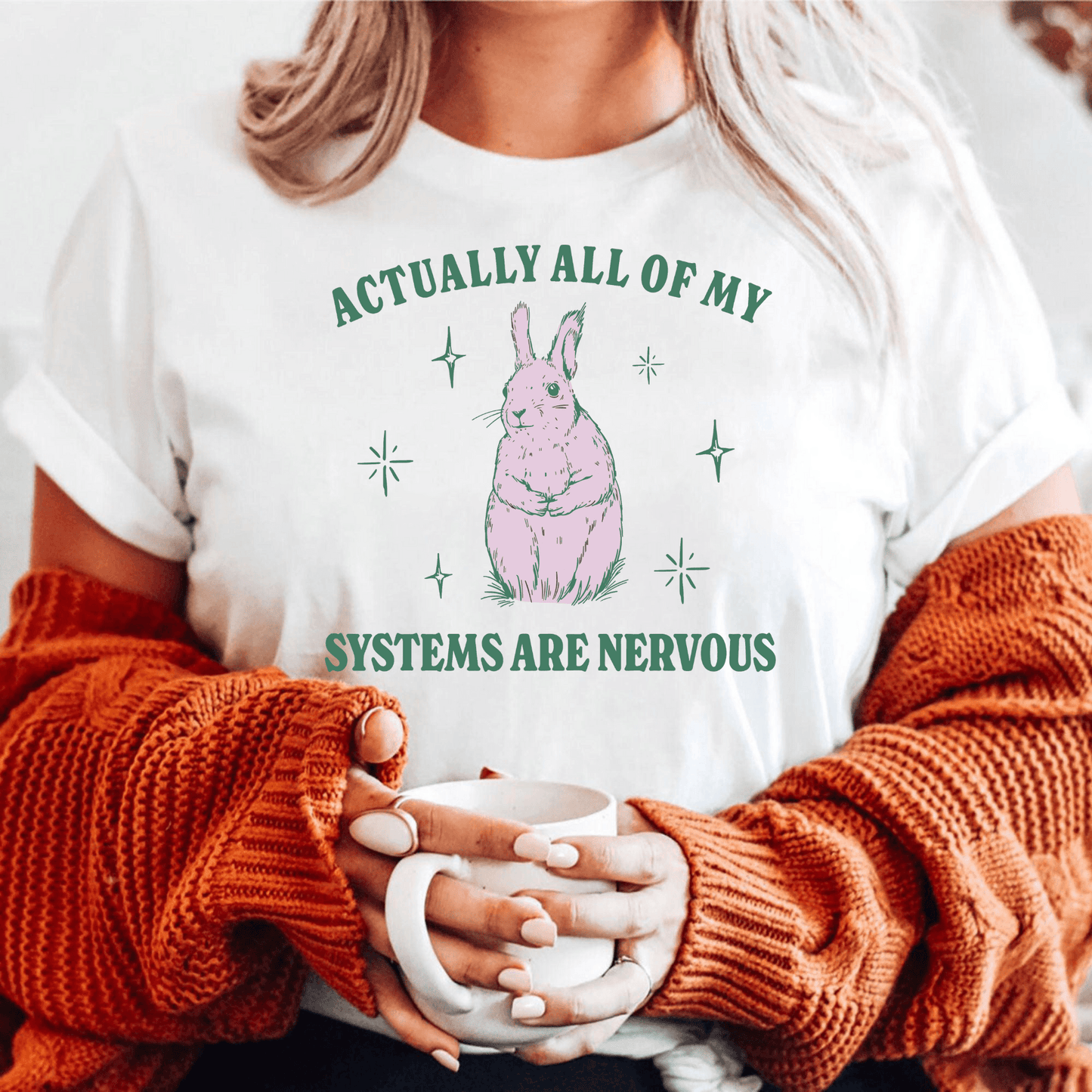Nervöses Häschen T-Shirt - Geschenk für gestresste Seelen - GiftHaus