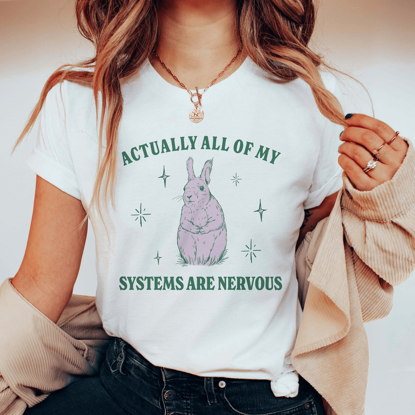 Nervöses Häschen T-Shirt - Geschenk für gestresste Seelen - GiftHaus