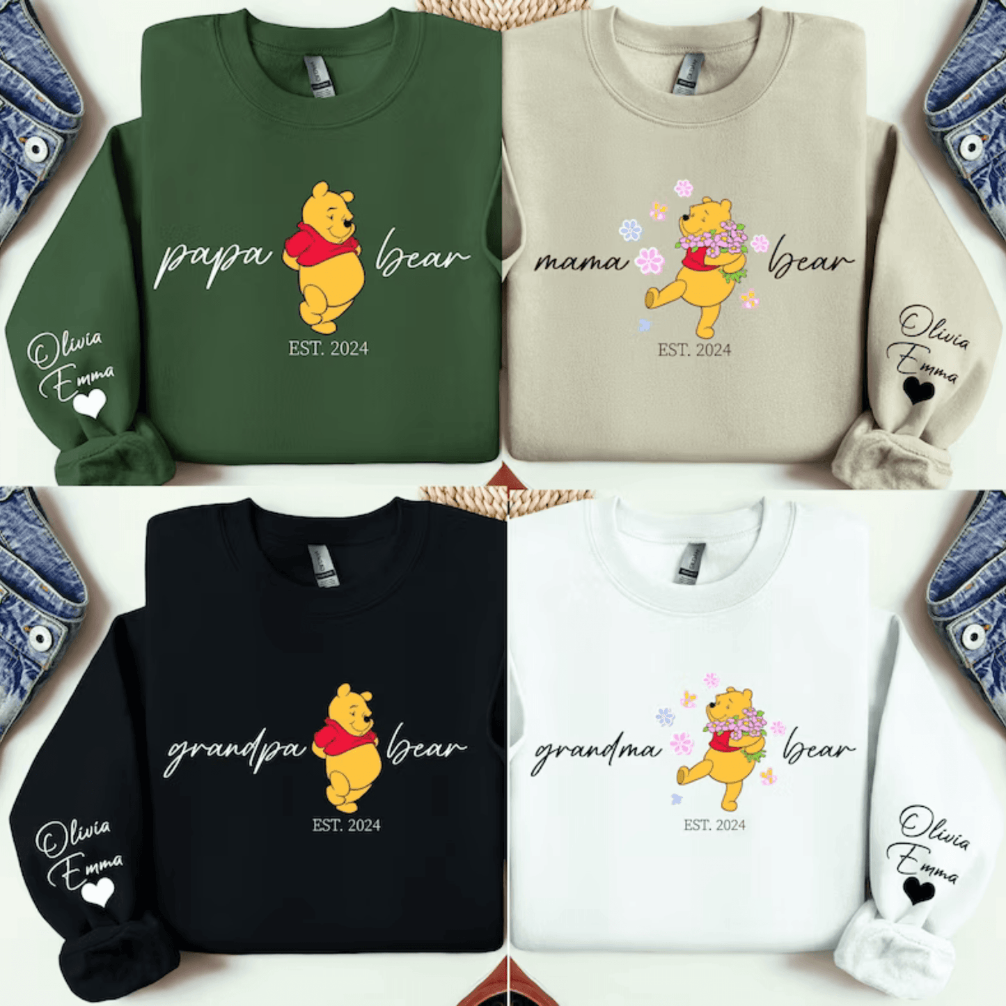 Opa Bär Persönliches Jahrgang- Shirt – Das Herzstück für Großväter - GiftHaus