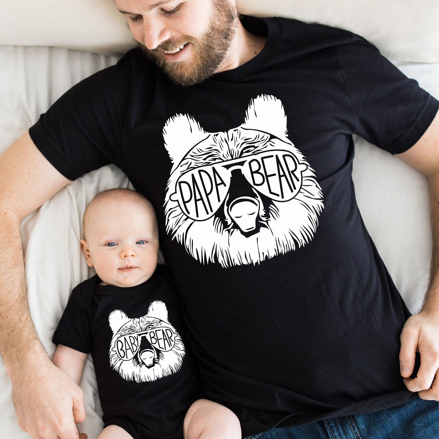 Papa Bear & Baby Bear Matching Set - Gift for New Dads - GiftHaus