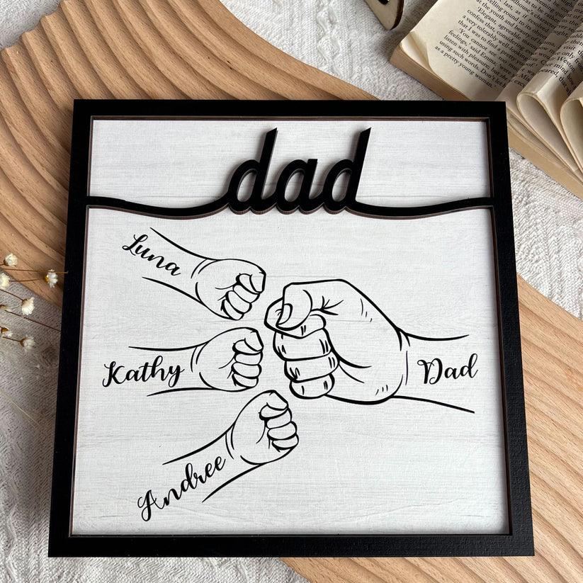 Papa Handstöße - Personalisierte Holztafel - GiftHaus
